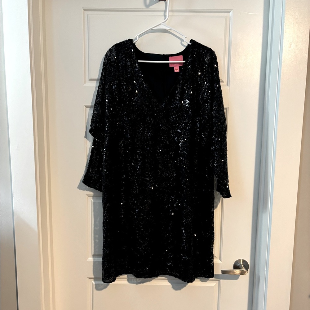 Lilly Pulitzer Black Sequin Dress